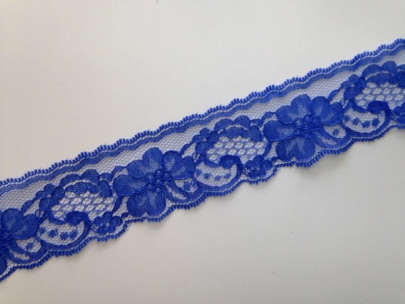 Royal Blue Lace Trim 2 Wide 10 YARDS Apparel Etsy
