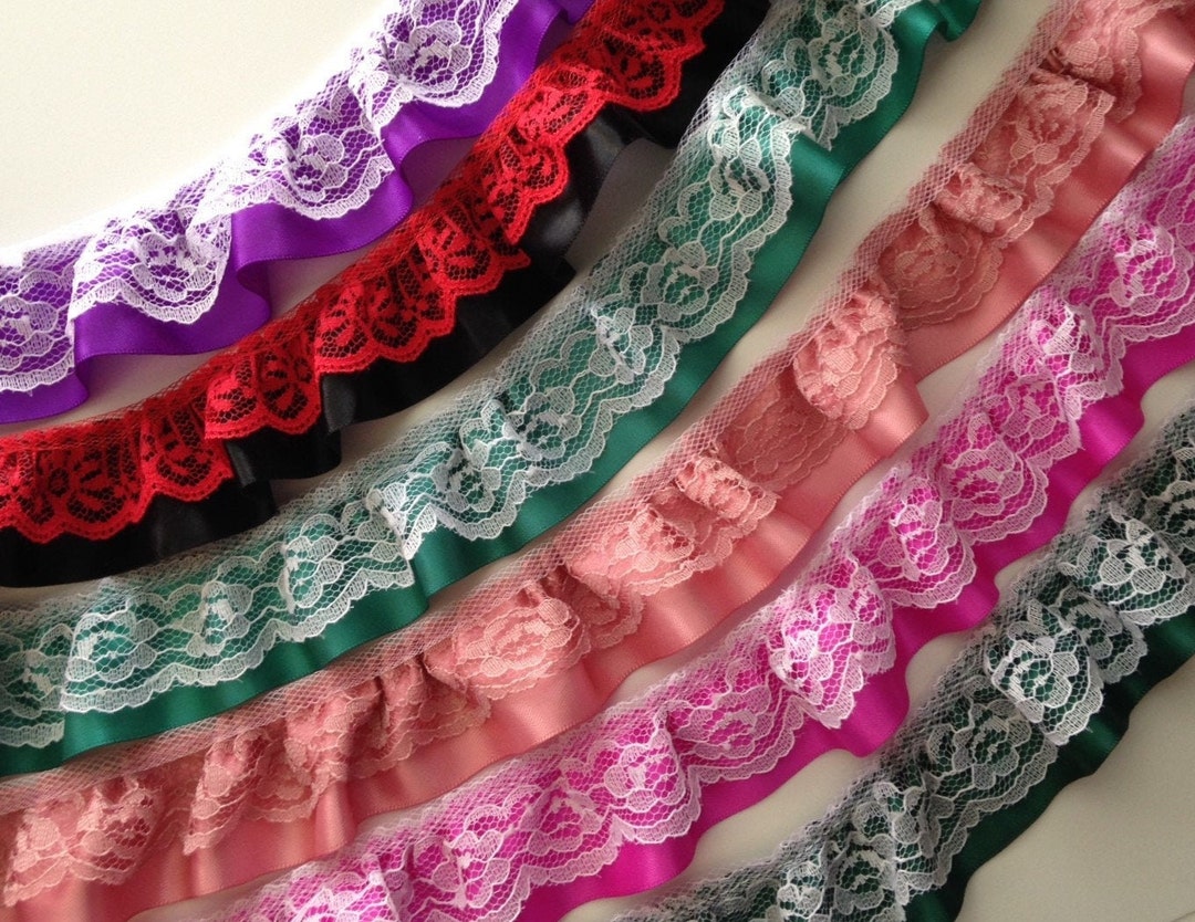 Gathered shop fabric trim