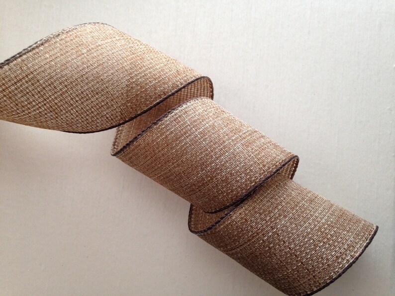 Brown Ribbon 2 1/2 Wide Wired Ribbon 5 YARDS Ribbon Etsy