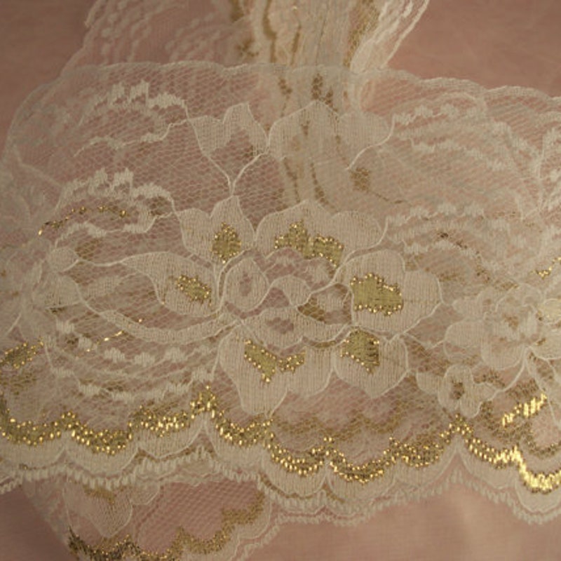 Gold Overlay Lace Fabric - Etsy