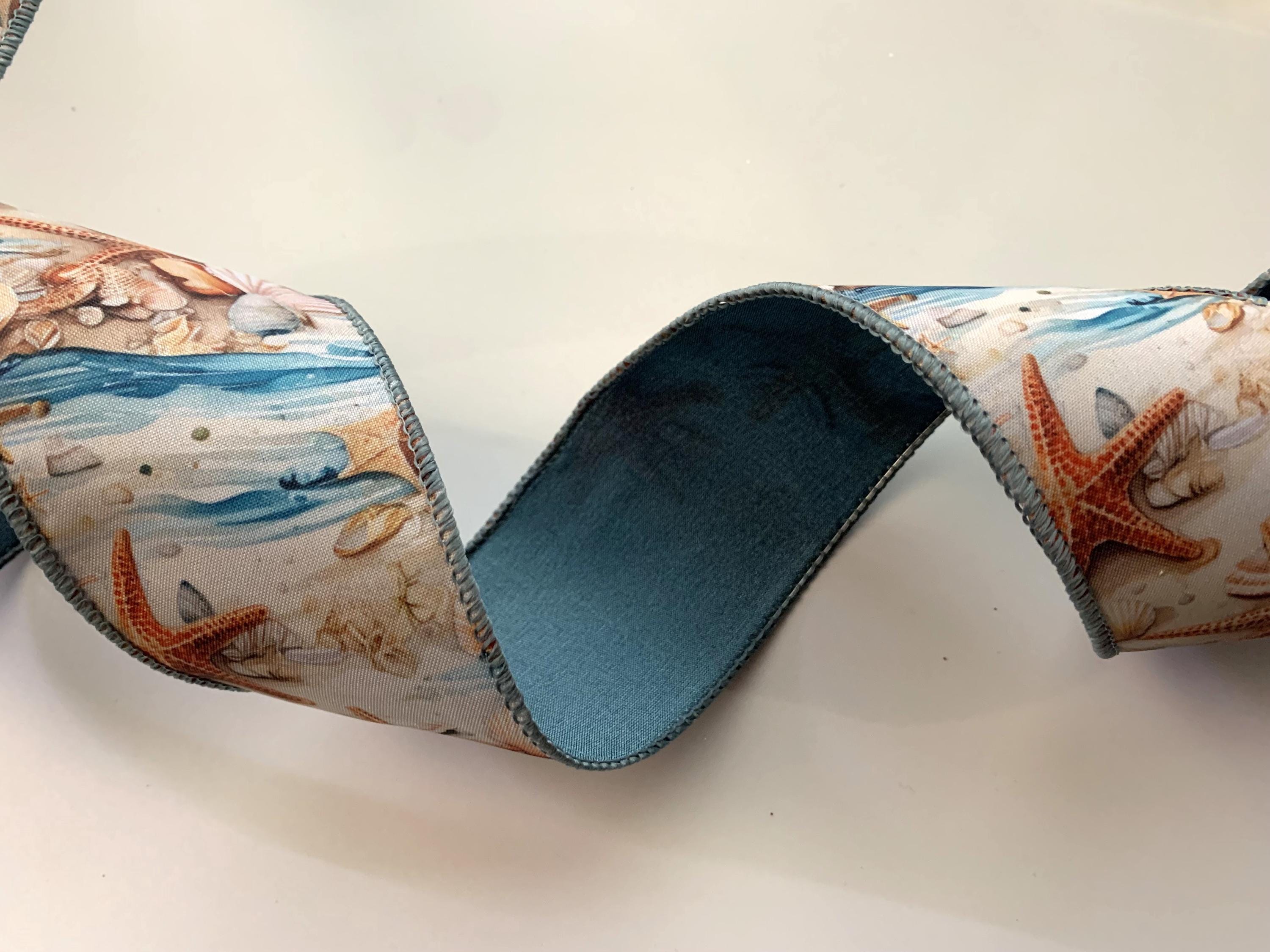 Shells and Starfish Ribbon, 2 1/2