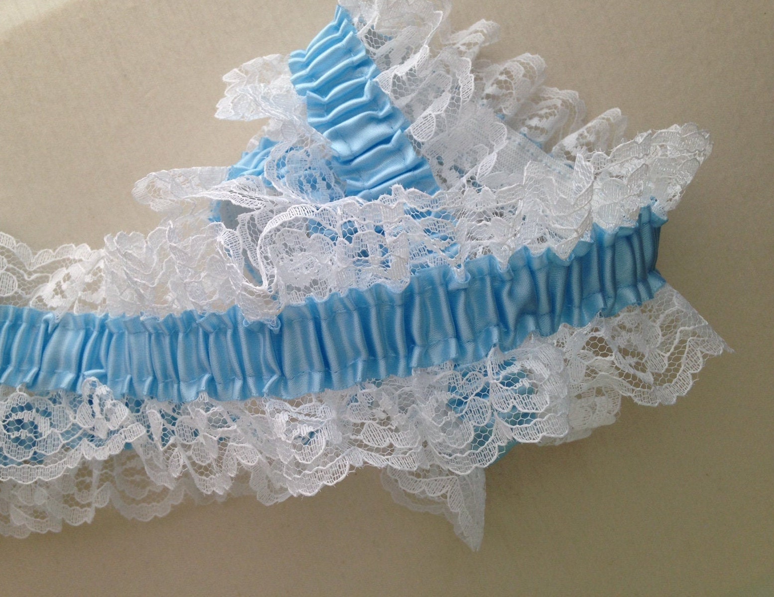White Elastic Ruffled Lace with White Ribbon Lace for Garters Burlesque Bridal Accessories Lingerie Prom Costumes Apparel