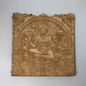 Buddah Wood Plaque, Spiritual Home Decor, Meditation Symbol, Hindu Home Decor, Wall Art, Decorative Woodcraft