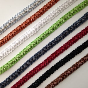 Woven Braid Gimp Trim, 1/2" Wide, Home Decor, Upholstery Trim, Decorative Pillows, Passementerie Trim, Accessories Trim, 3 YARDS