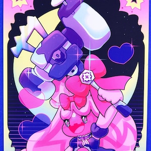 Impression de cartes postales BOGO Magical Girl Tink {soft touch} - illustration mignonne, art kawaii, culture pop, arc-en-ciel