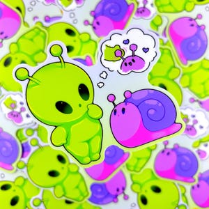 Tout comme moi ! - Sticker vinyle mat imperméable Illustration mignonne, art kawaii, vinyle, mignon, arc-en-ciel