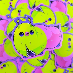 Sour Gumpie - Waterproof Matte Vinyl Sticker Cute Illustration, Kawaii Art, Vinyl, Cute, Rainbow