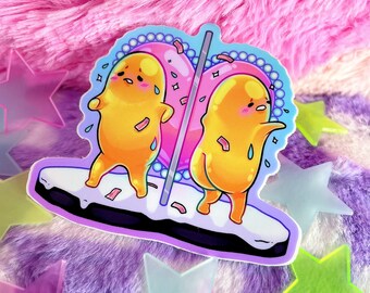 Eggzotic Dancers - Waterproof Vinyl Sticker Cute Illustration, Kawaii Art