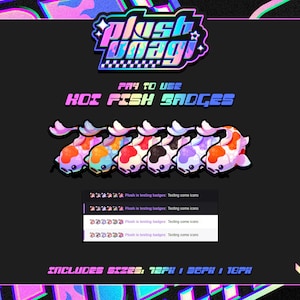 Koi Badges - Twitch Sub/Bit Badges, P2U