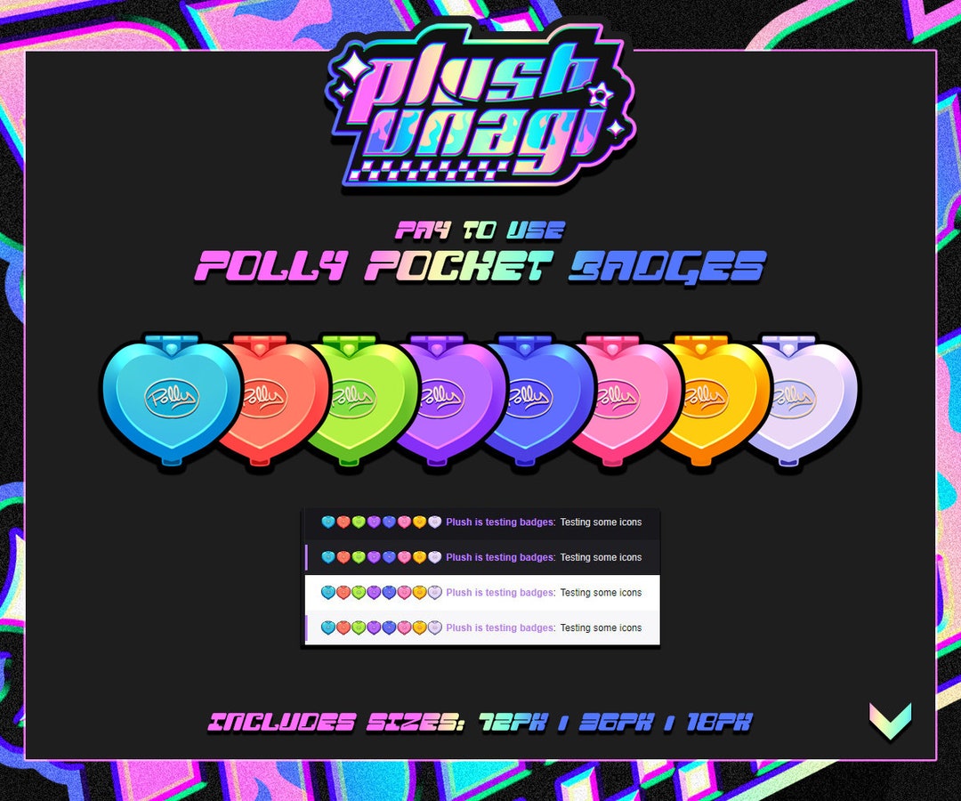 Pocket Badges - Twitch Sub/bit Badges, P2U - Etsy UK