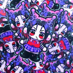 Nana O - Sticker vinyle mat imperméable Illustration mignonne, art kawaii, vinyle, mignon, arc-en-ciel