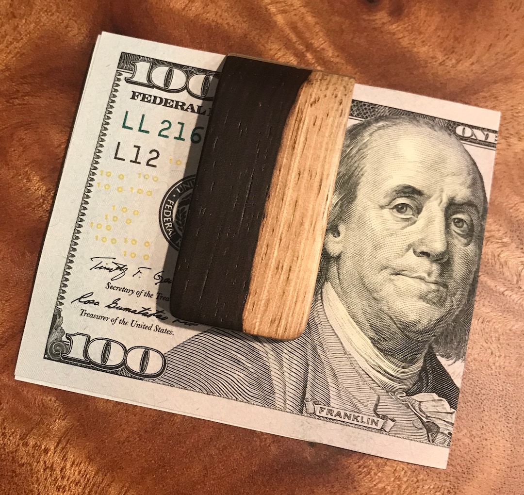 Wood Money Clip for Groomsmen, Boyfriend Gift for Husband Dad Christmas