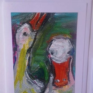 Quirky Duck Card, Two Ducks Wanting Food Card, Whimsical Duck Card, Get Your Ducks In A Row Greeting Card Collection &quot;I Was Here First&quot;