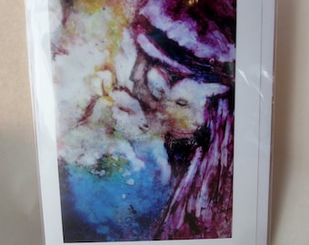 Christian Greeting Card, Jesus the Shepherd, Religious Greeting Card, Fine Art Greeting Card &quot;The Good Shepherd&quot;