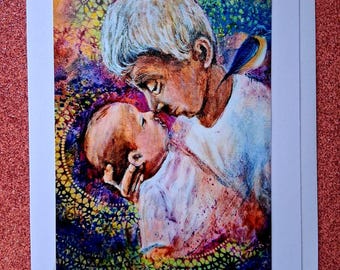 Grandfather and Grandson Greeting Card