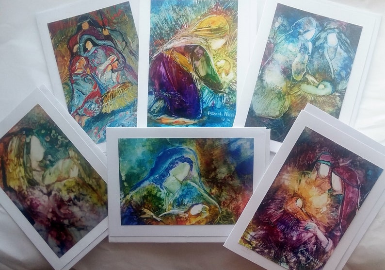 Set of Twelve Christmas Cards, Christian Christmas Cards, Religious Christmas Cards, Faceless Christmas Cards image 1