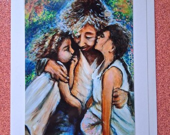 Grandmother with Children Greeting Card