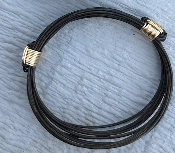 Traditional African Artificial Elephant Hair Bracelet With Gold