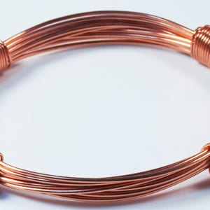 Traditional elephant hair 5 strand 4 knot bracelet in copper