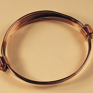 3 Strand African Elephant hair style bracelet in all copper