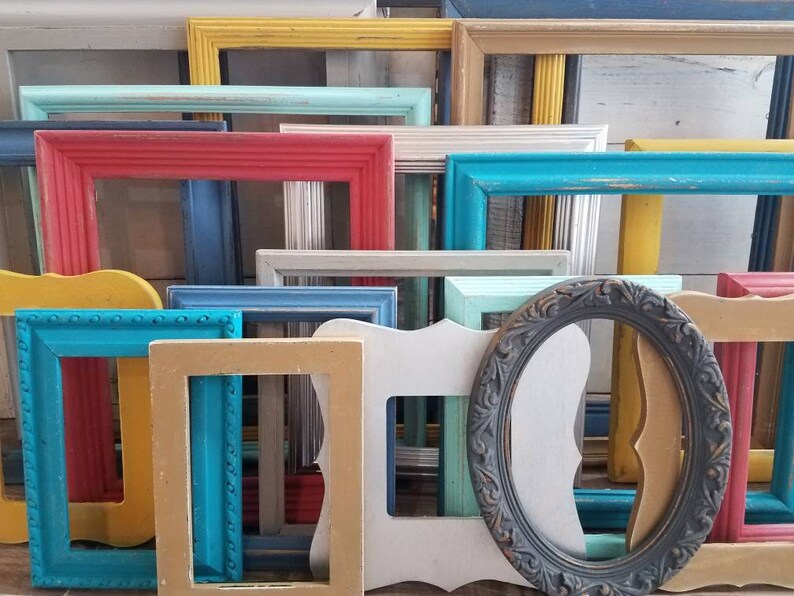 Outer Space Bedroom Custom Made Picture Frame Set Distressed-Nursery Vintage Ornate Gallery Wall Set Outer Space Decor Boy Room Decor
