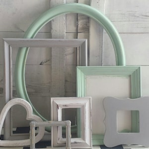 Inviting Mismatched Unique Gallery Picture Frame Set for Entryway, Subtle Farmhouse Chic Photo Frame Set Grouping, 4x6-11x14, ALBERTA