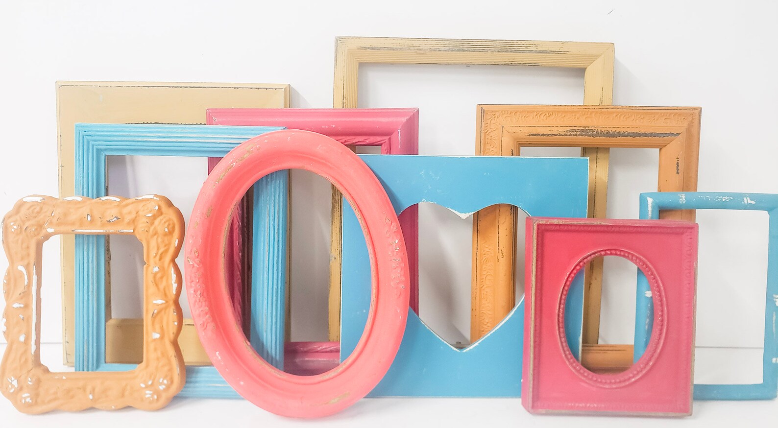 Vibrant Mix and Match Picture Frame Set a Curated Color Etsy