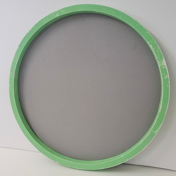 Large Round Framed Pin Board, Modern Hanging Circle Shaped Fabric Vision Board, Multiple Color Options and Fabric Options, 20x20 inches