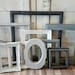 Grey Ombre Picture Frames, Unique and Eclectic Modern Farmhouse Gallery Wall Set, Assorted Vintage Photo Collage Wall Decor, sizes 4x6-11x14