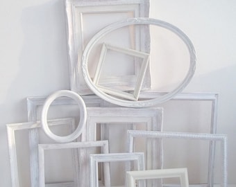 White Gallery Wall Frame Set | Custom Painted Photo Frame Collection | White Picture Frame Set | Sizes Included 4x6 - 11x14