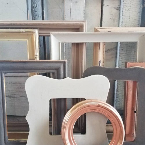 Metallic Gallery Wall Frame Set Round Picture Frames Modern Etsy