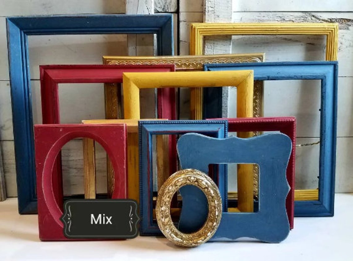 Large Vintage Picture Frames for Wall Art or Tabletop Gold Etsy