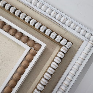 Natural Wood Bead Framed Pin Display Board, Decorative detailed fabric magnet board in 3 sizes- 10x16, 14x19, 16x24, Custom color option
