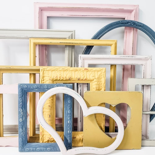 Custom Color Picture Frame Set Bright Colorful Frames Etsy