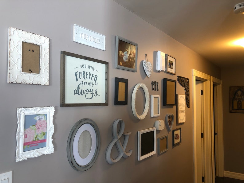 Mixed Grey Ombre Picture Frames, Unique and Eclectic Modern Farmhouse Gallery Wall Set, Assorted Vintage Photo Collage, 4x6-11x14, Adelaide Bild 2