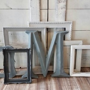 Mixed Grey Ombre Picture Frames, Unique and Eclectic Modern Farmhouse Gallery Wall Set, Assorted Vintage Photo Collage, 4x6-11x14, Adelaide Bild 5