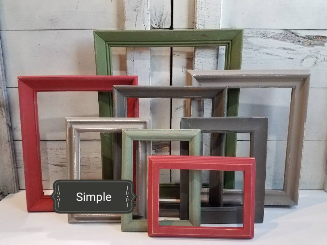 Rustic Antique Picture Frames Custom Painted Made to Order Etsy