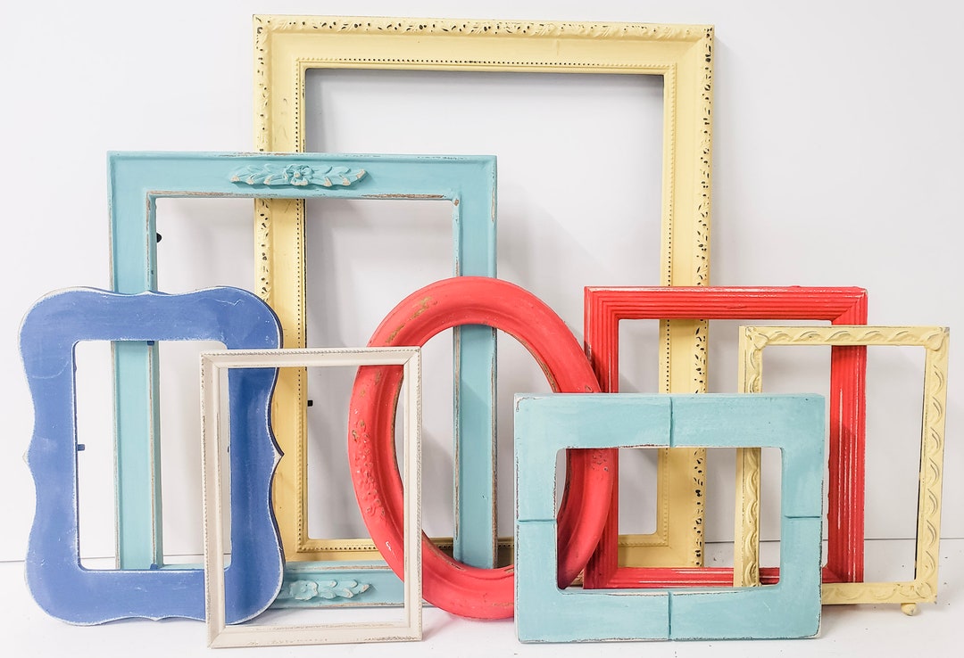 Unique Mix and Match Picture Frame Gallery Set With or Without Glass