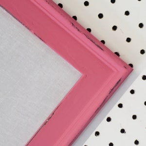 Dreamy Raspberry Pink Ornate Framed Dry Erase Board, Fun Hot Pink Playroom Message Center White Board, Cheerful Fuschia Framed WHITEBOARD image 9