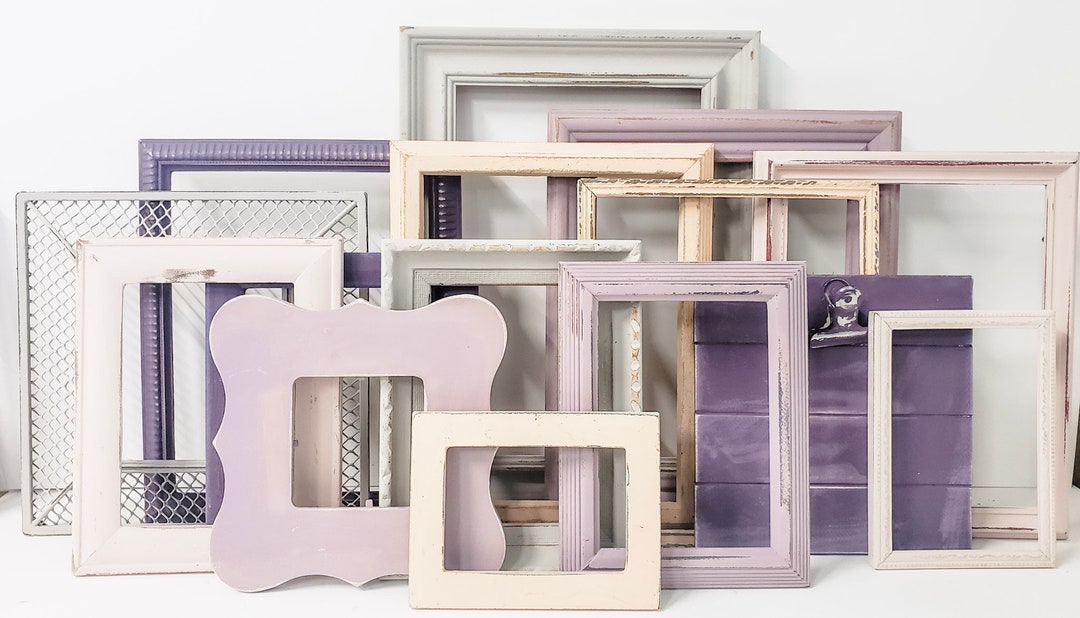 Assorted Romantic Painted Picture Frames, Mixed Ethereal Master Bedroom ...