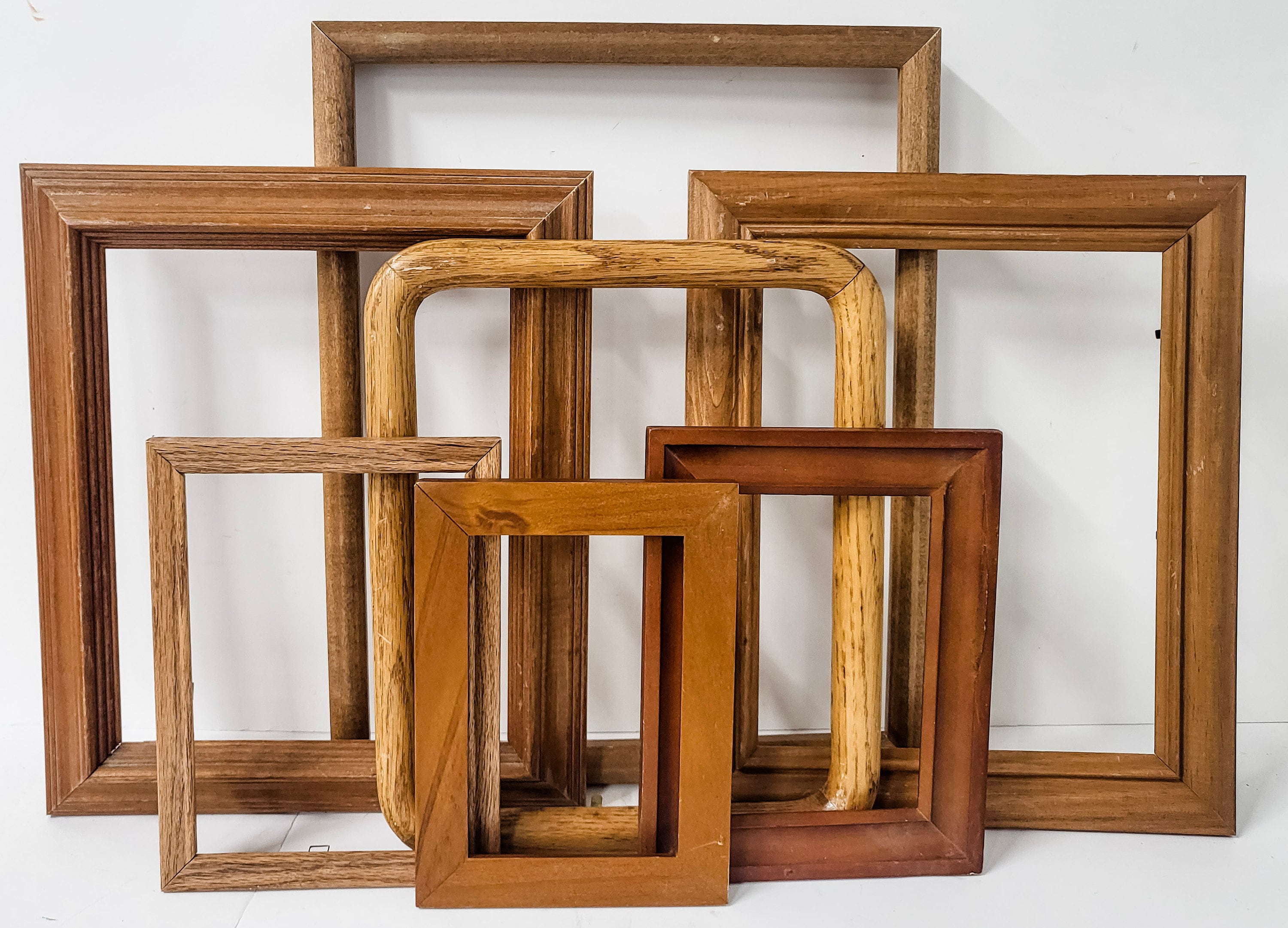 25 Wood Frames, No Hardware or Glass, Bulk Wood Frames, 5x10 Wood