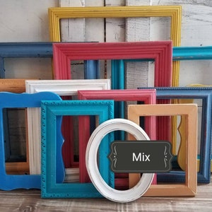 Rich and Vibrant Assorted Eclectic Mix of Decorative Wall Frames, Classic Detailed, Modern Photo Frames for Desk, 4x6-11x14, Houston