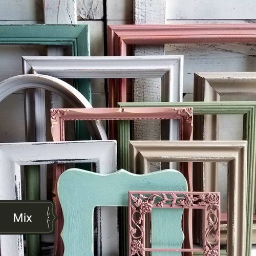 Modern Farmhouse Gallery Wall Frame Set Copper Gold Teal Etsy