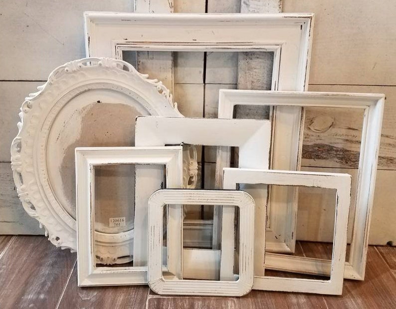 Antique White Picture Frame Set Gallery Wall Wedding Frames Image 0
