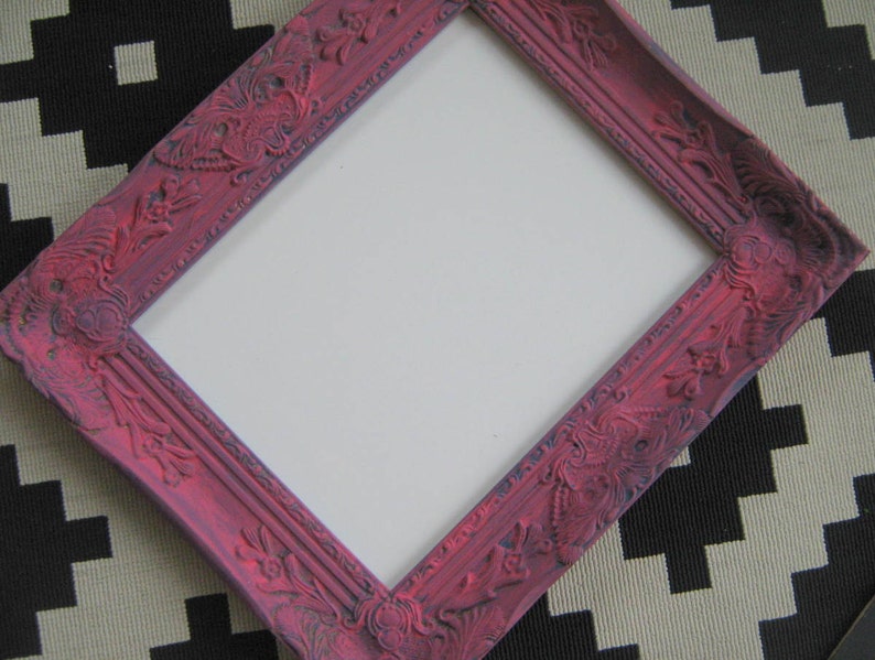 Dreamy Raspberry Pink Ornate Framed Dry Erase Board, Fun Hot Pink Playroom Message Center White Board, Cheerful Fuschia Framed WHITEBOARD image 3