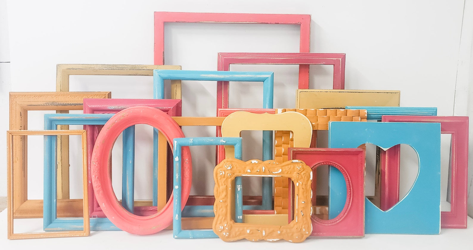 Vibrant Mix and Match Picture Frame Set a Curated Color Etsy