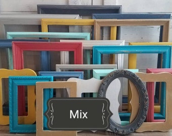 Ensemble mural de galerie aux couleurs vives pour la présentation d'oeuvres d'art pour enfants, assortiment de cadres photo bohèmes joyeux pour oeuvre d'art mural, tailles 4 x 6 - 11 x 14, Trenton
