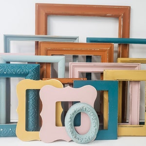 Light and Moody Picture Frames, Colorful Eclectic Style Gallery Wall Set, Desert Inspired Inviting Photo Frame Collage. 4x6-11x14, PUEBLA