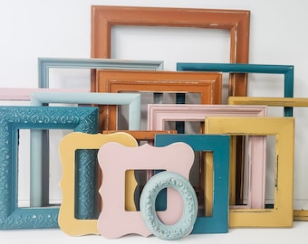 Light and Moody Picture Frames, Colorful Eclectic Style Gallery Wall Set, Desert Inspired Inviting Photo Frame Collage. 4x6-11x14, PUEBLA