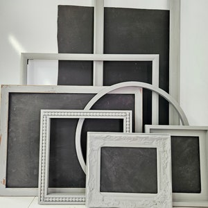 Casual Medium Gray Framed Chalkboard - Modern, Traditional, Ornate, and More Shaped Styles, Available in Small, Medium, and Large Sizes